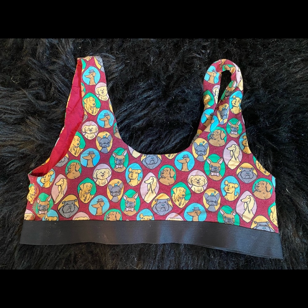 NWOT MeUndies Dog Print U-Neck Bralette